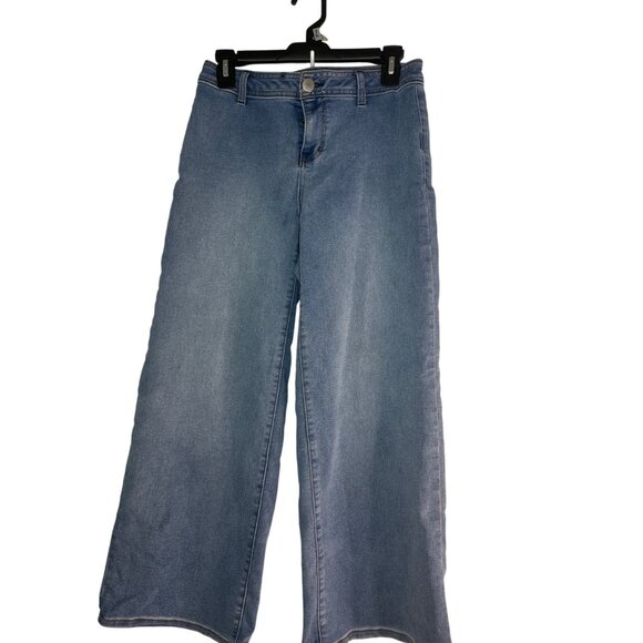 1822 Denim Women’s Size 6 Comfy Wide Leg Jeans Y2K 2000's Retro Square pockets - Picture 1 of 8